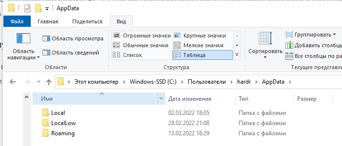 Где находится AppData в Windows 10 и что в нем хранится?