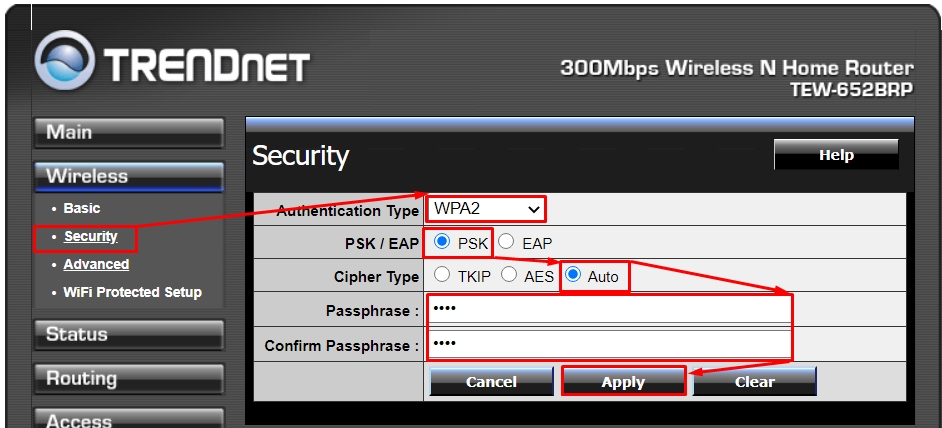 TRENDnet TEW-652BRP — настройка Wi-Fi и Интернета