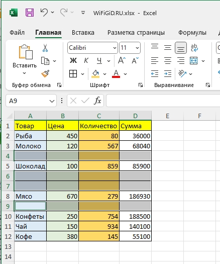 Как в Excel удалить пустые строки: решение