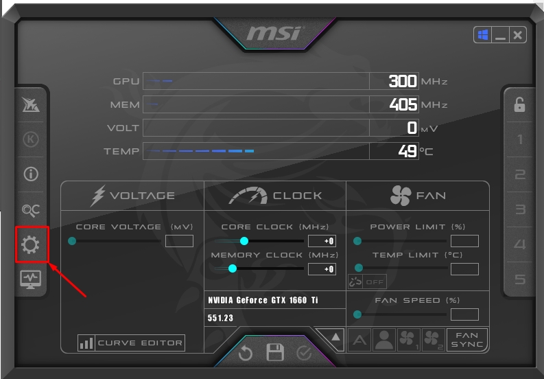 MSI Afterburner не показывает мониторинг: 100% решение