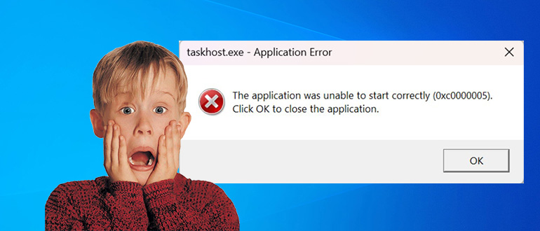 Ошибка при запуске приложения 0xc0000005
