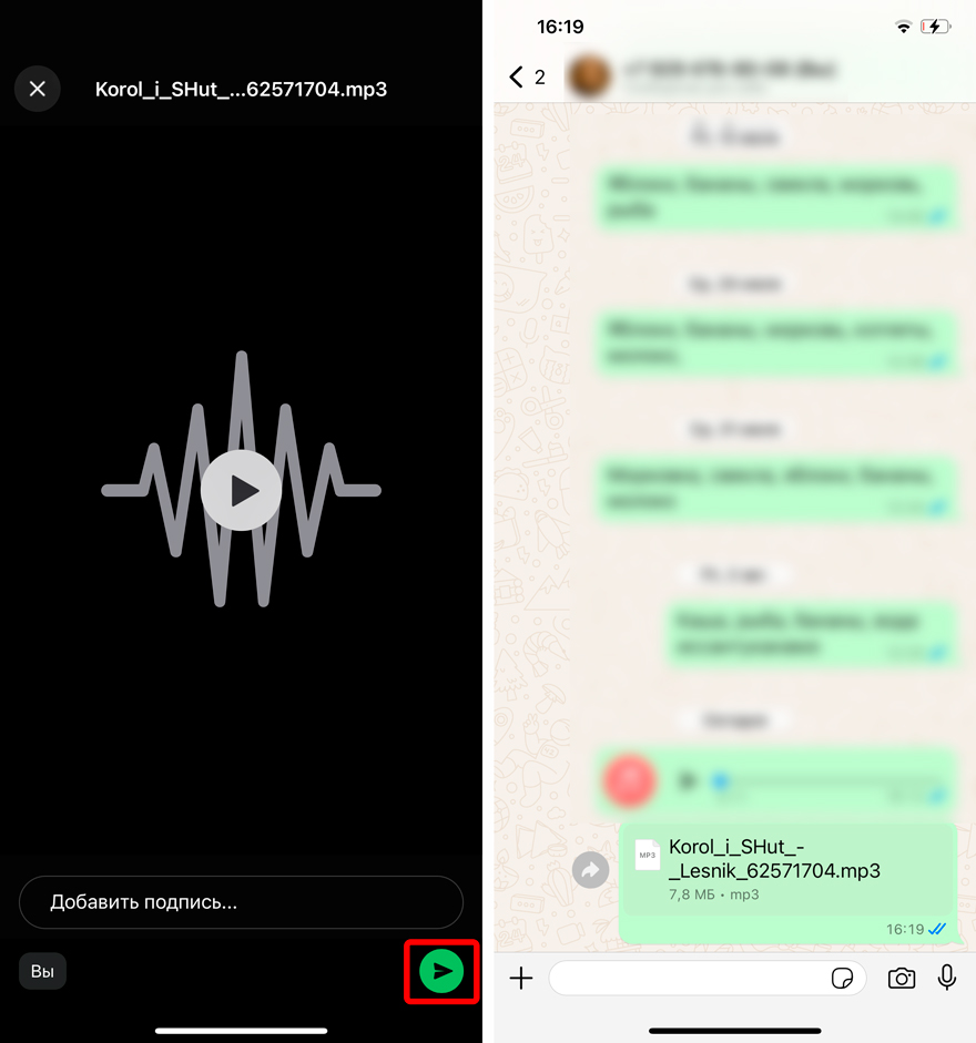 Как в WhatsApp отправить песню: 3 способа
